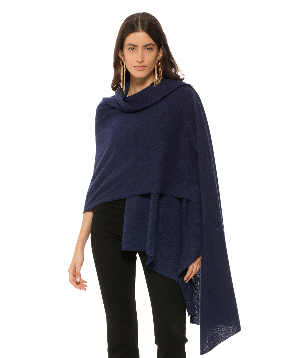 Monticelli Pure Cashmere Wrap in Blue Made In Italy 5