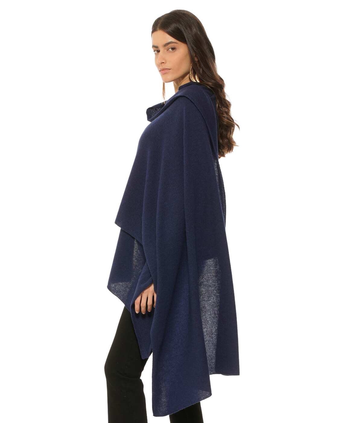 Monticelli Pure Cashmere Wrap in Blue Made In Italy 3