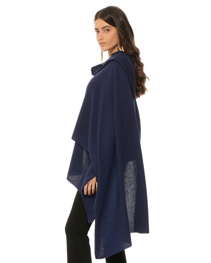 Monticelli Pure Cashmere Wrap in Blue Made In Italy 3