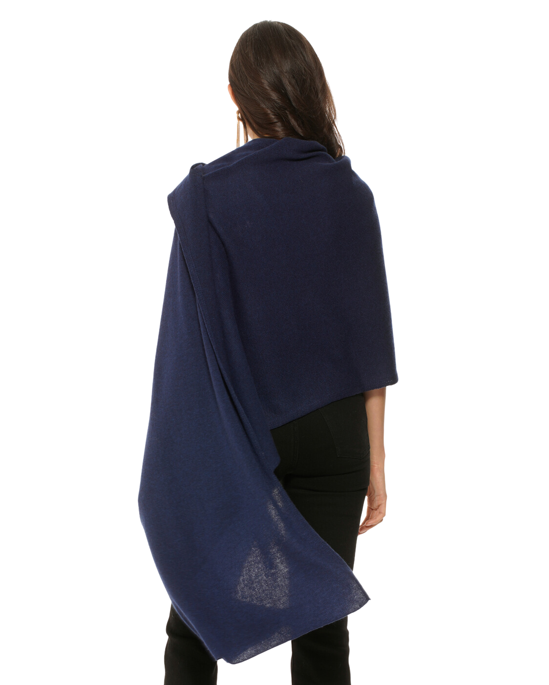 Monticelli Pure Cashmere Wrap in Blue Made In Italy 4