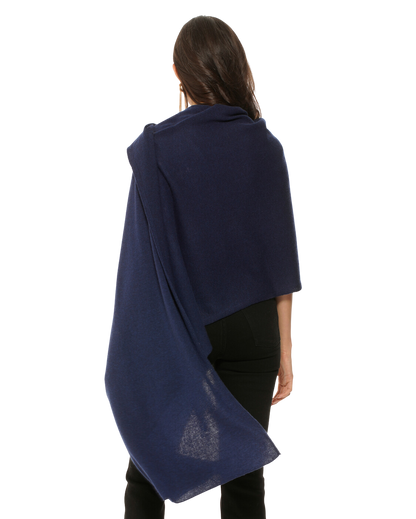 Monticelli Pure Cashmere Wrap in Blue Made In Italy 4