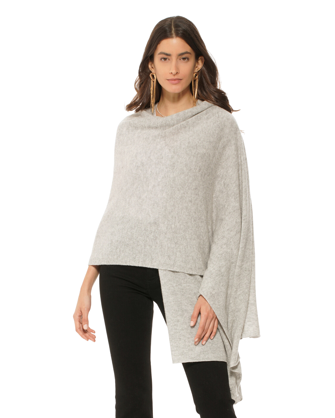 Monticelli Women's Pure Cashmere Wrap Light Grey 1