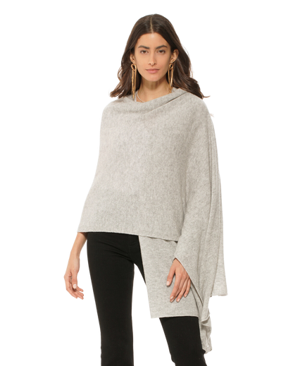 Monticelli Women's Pure Cashmere Wrap Light Grey 1