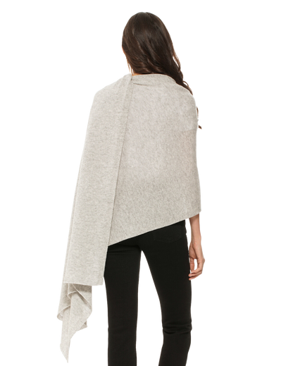 Monticelli Women's Pure Cashmere Wrap Light Grey 2