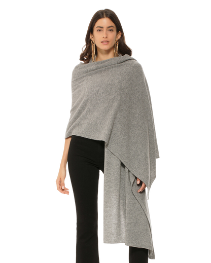 Monticelli Women's Pure Cashmere Wrap Medium Grey 1