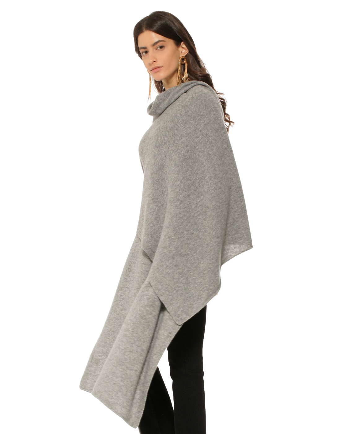 Monticelli Women's Pure Cashmere Wrap Medium Grey 2