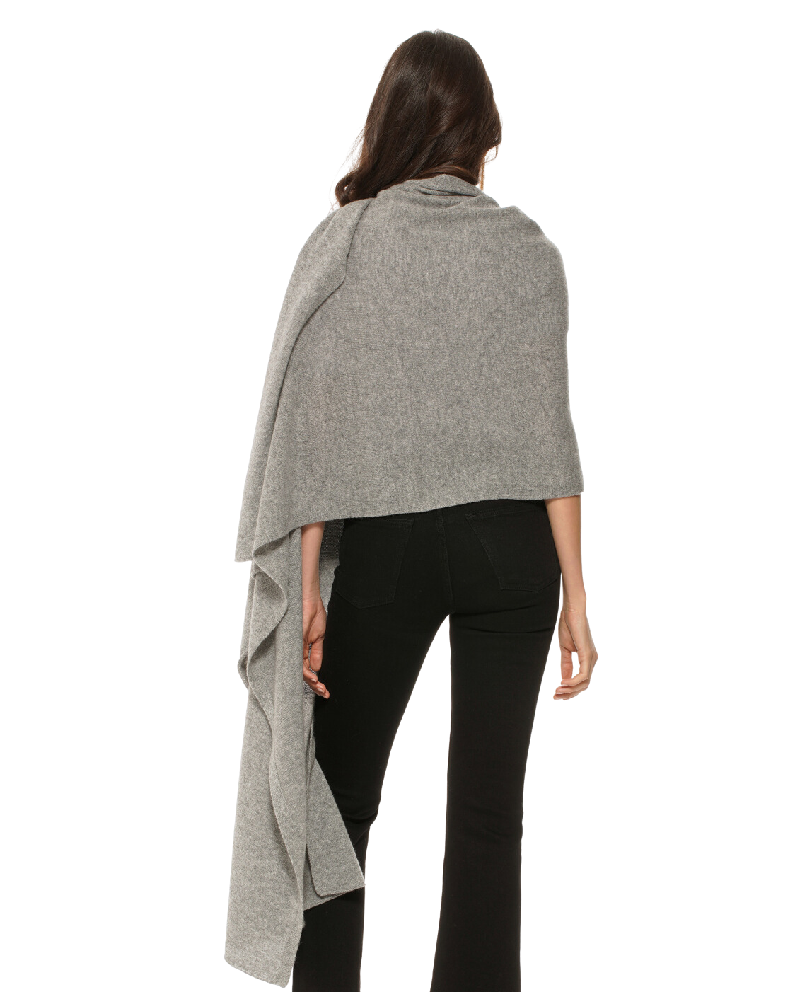 Monticelli Women's Pure Cashmere Wrap Medium Grey 4