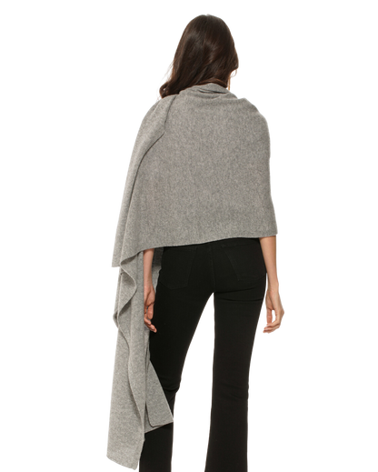 Monticelli Women's Pure Cashmere Wrap Medium Grey 4