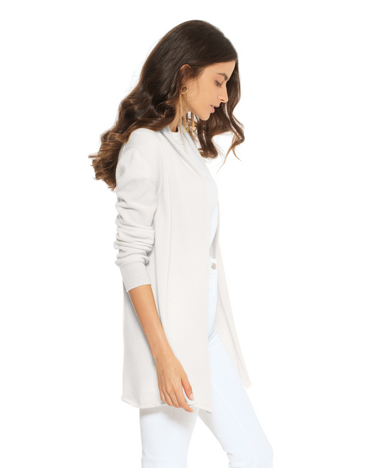 Monticelli Pure Cashmere Open Front Cardigan Off White 1