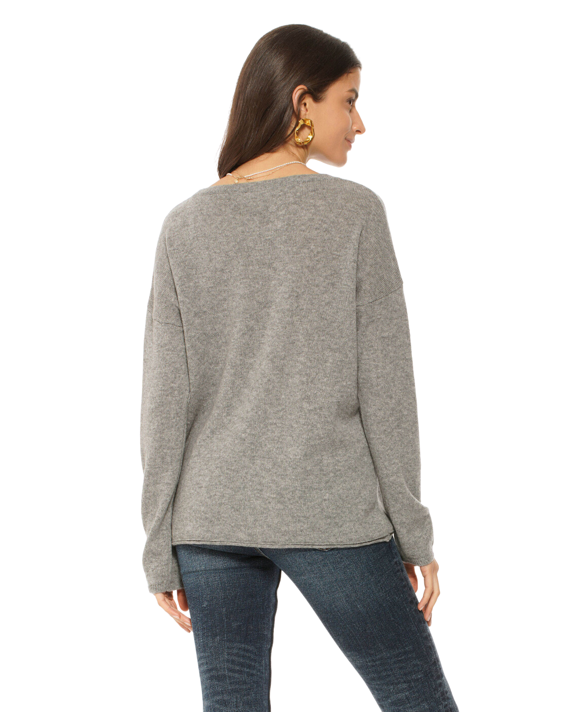 Monticelli Women's Pure Cashmere Lounge Sweater Medium Grey 4