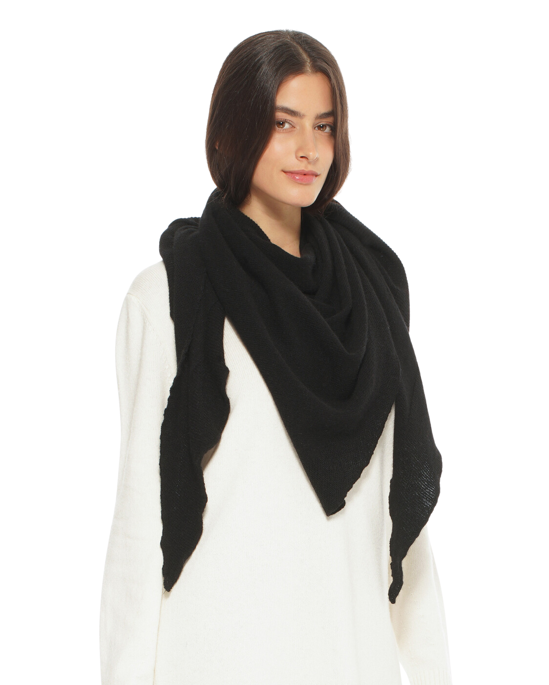 Monticelli Women's Pure Cashmere Foulard Black 3