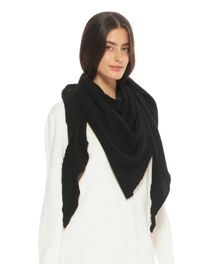 Monticelli Women's Pure Cashmere Foulard Black 3