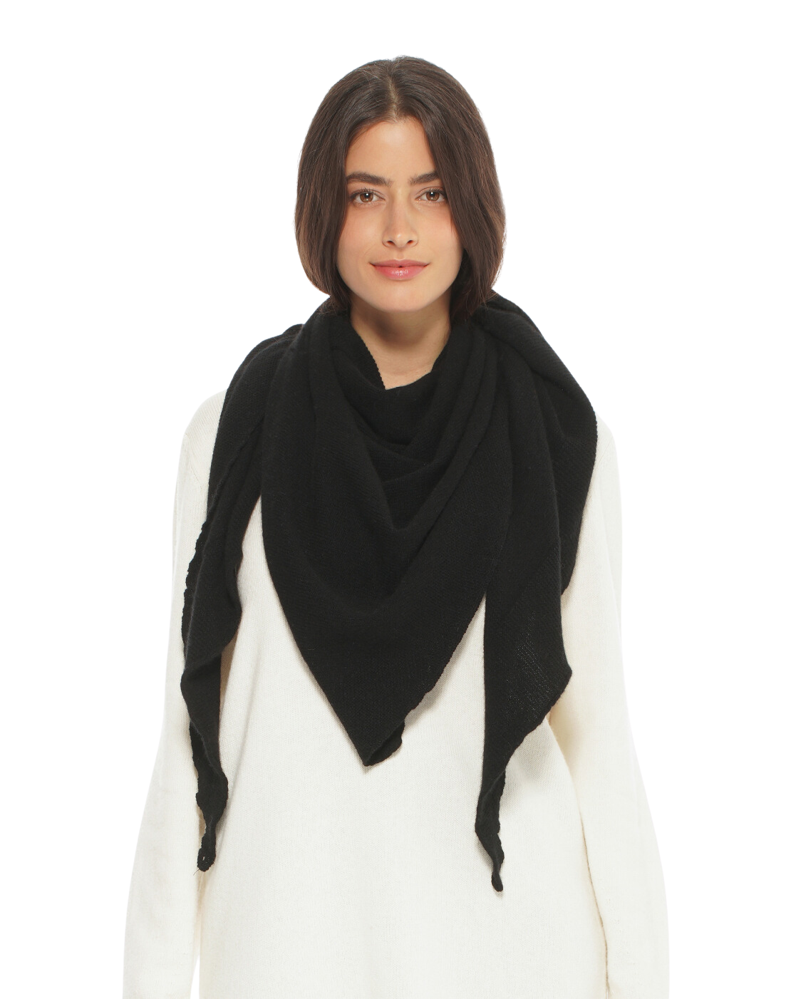 Monticelli Women's Pure Cashmere Foulard Black 2