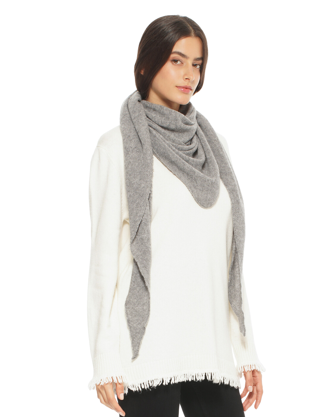 Monticelli Women's Pure Cashmere Foulard Medium Grey 3