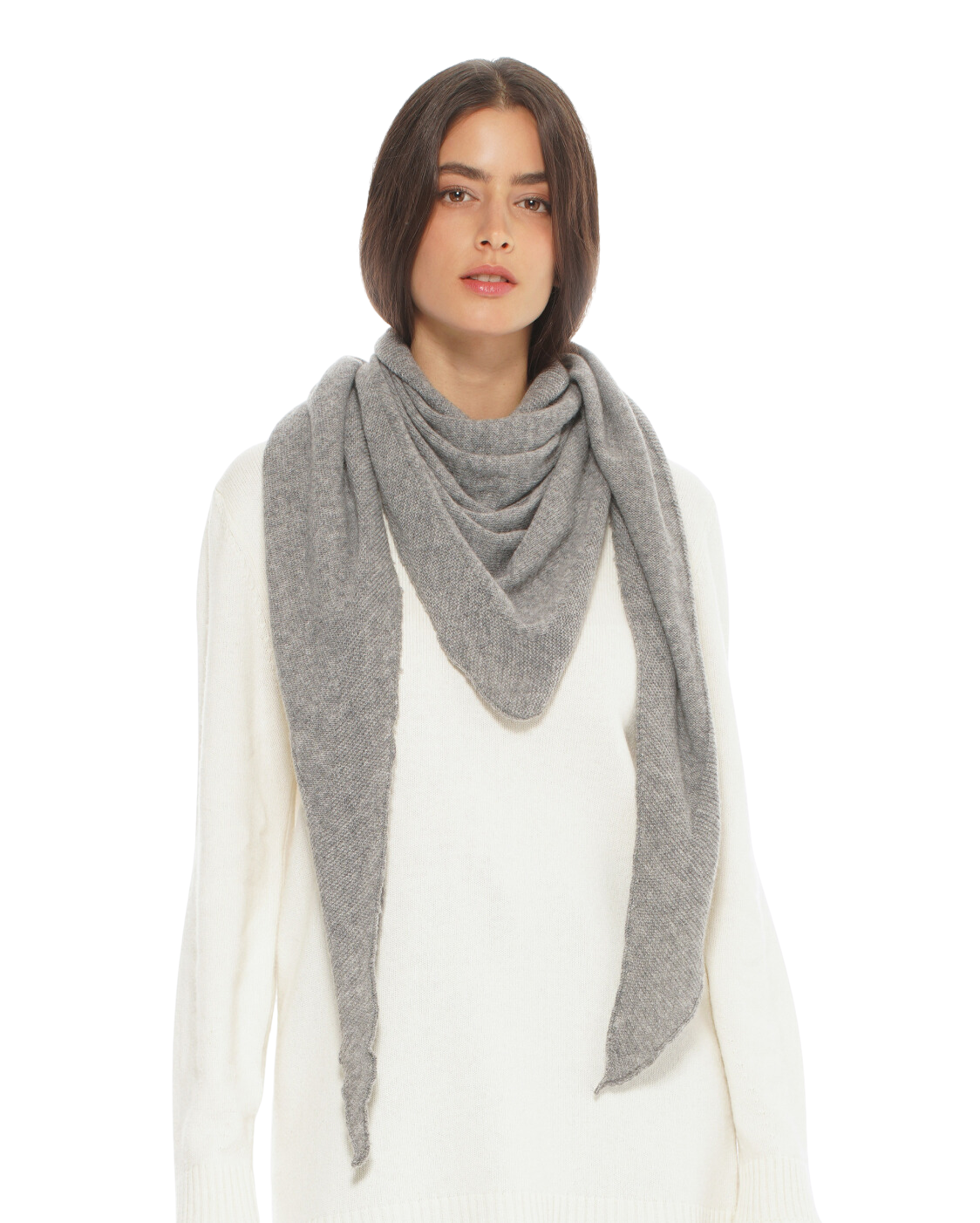 Monticelli Women's Pure Cashmere Foulard Medium Grey 2