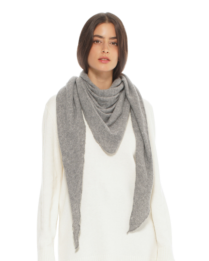 Monticelli Women's Pure Cashmere Foulard Medium Grey 2