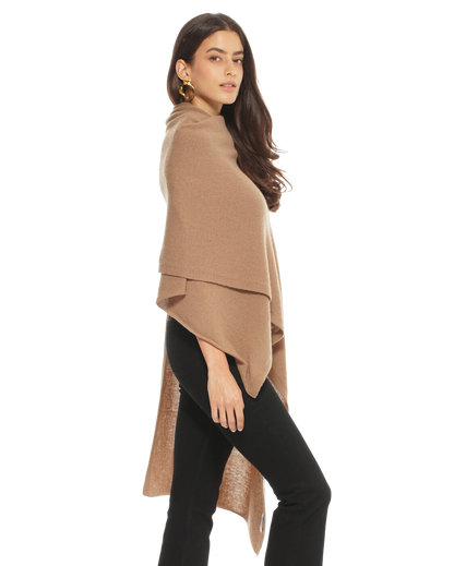 Monticelli Women's Pure Cashmere Wrap Camel 3