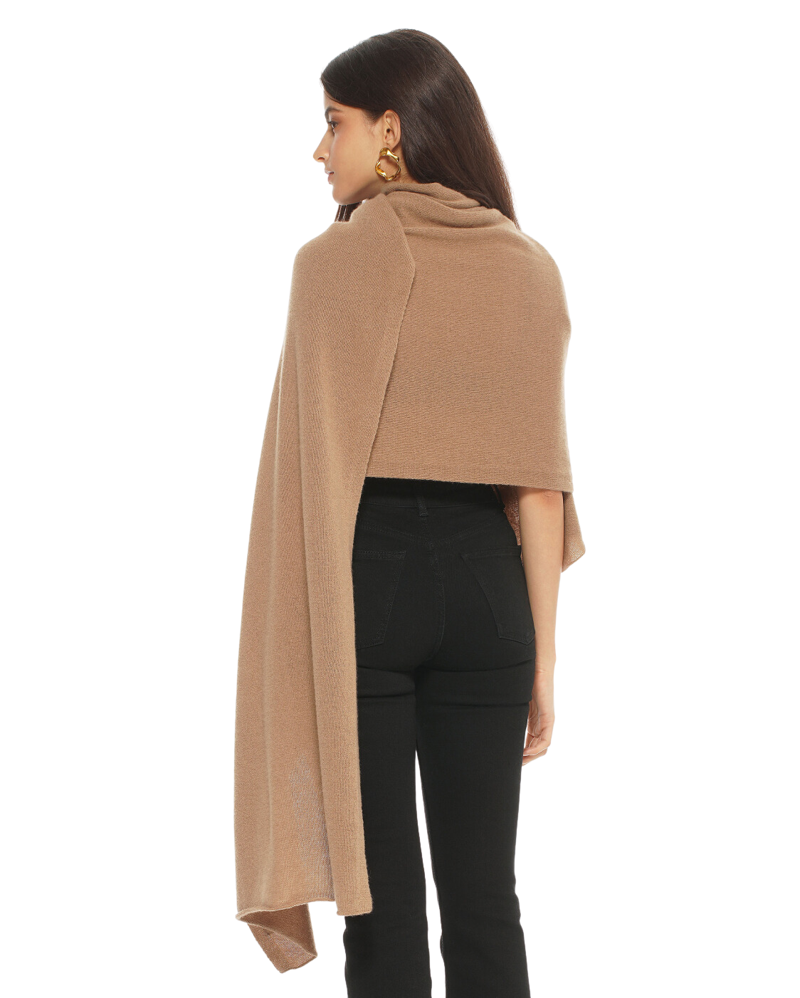 Monticelli Women's Pure Cashmere Wrap Camel 4