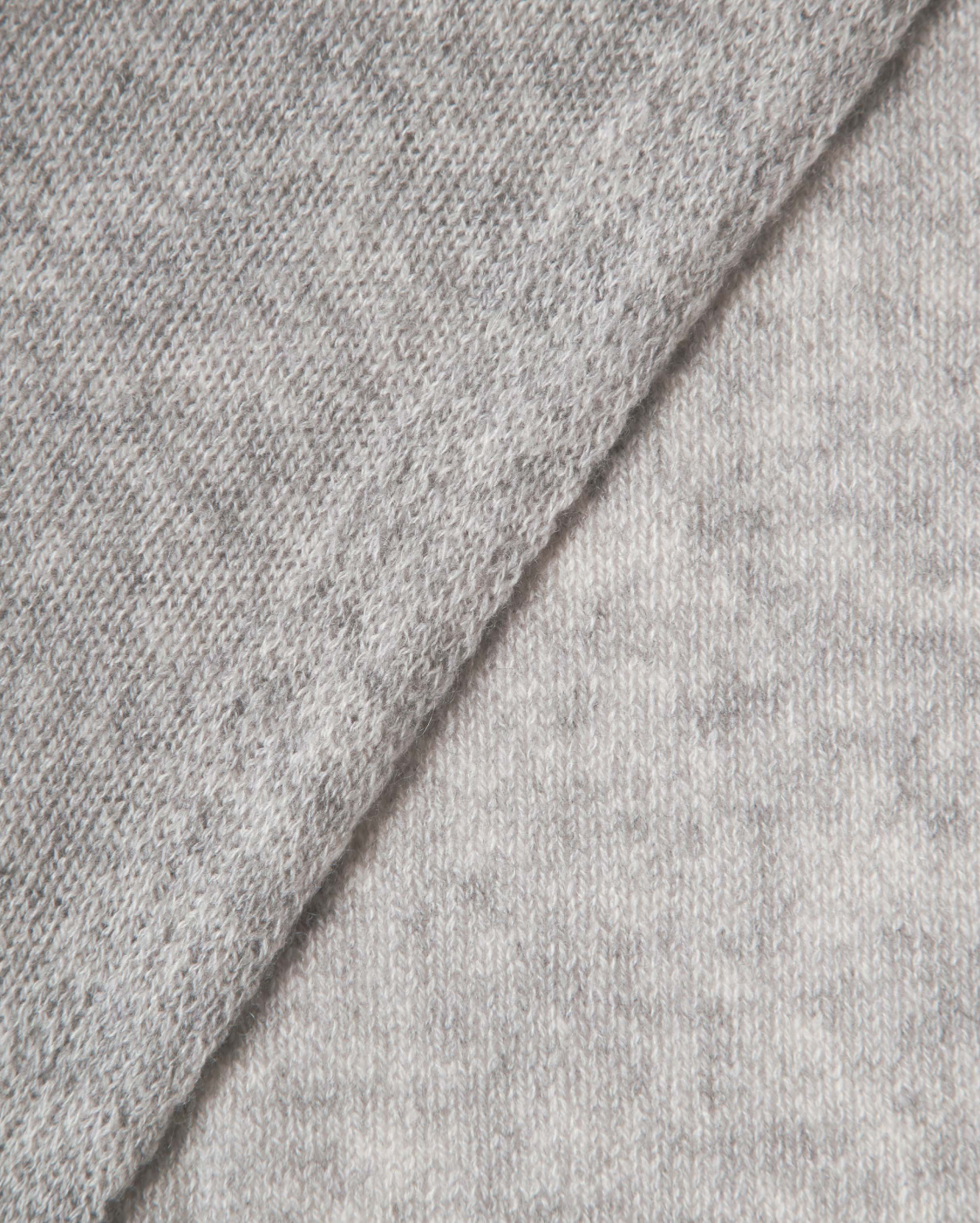 Monticelli Pure Cashmere Plain Knit Scarf Light Grey 4