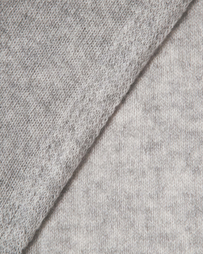 Monticelli Pure Cashmere Plain Knit Scarf Made In Italy Light Grey 4