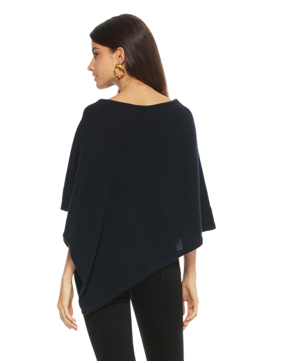 Monticelli Pure Cashmere Capelet Poncho Night Blue 3