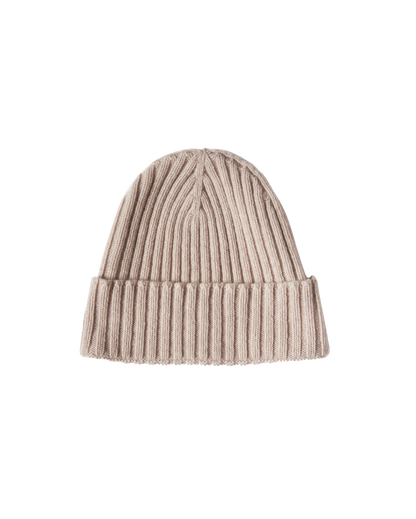 Monticelli Pure Cashmere Ribbed Hat Beige 5