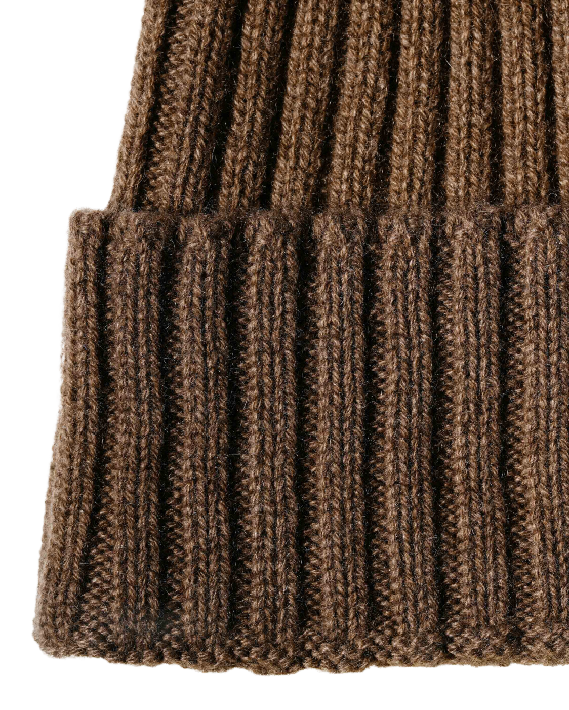 Monticelli Pure Cashmere Ribbed Hat Brown 6