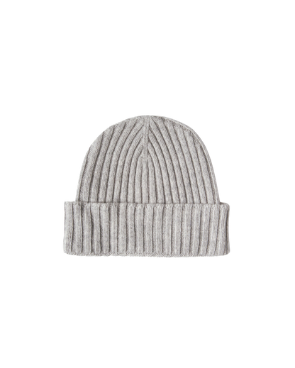 Monticelli Pure Cashmere Ribbed Hat Light Grey 6