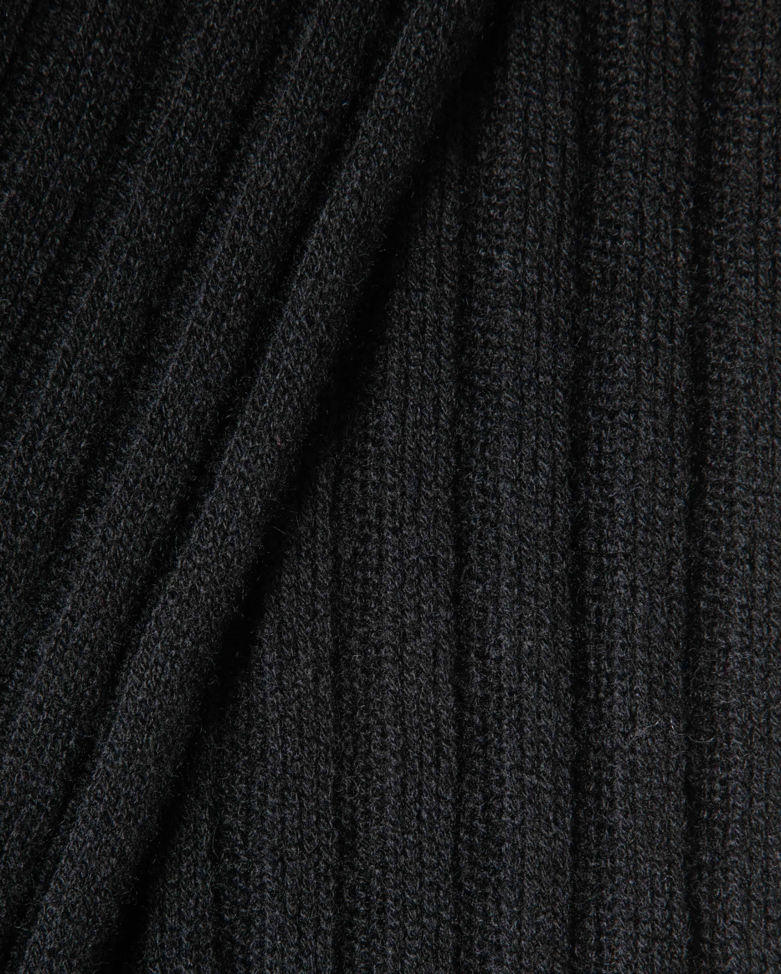 Monticelli Pure Cashmere Ribbed Scarf Black 4