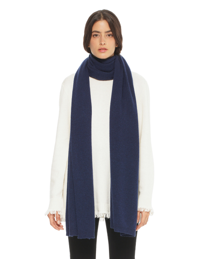 Women's Cashmere Wrap Scarf Blue