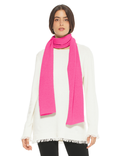 Women's Essential Pure Cashmere Maxi Wide Scarf Fuchsia