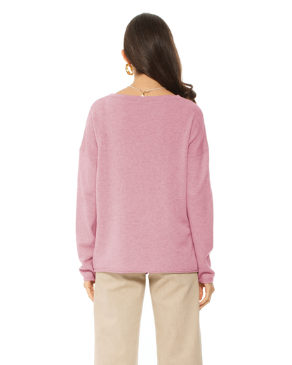 Women's Pure Cashmere Lounge Sweater Baby Pink