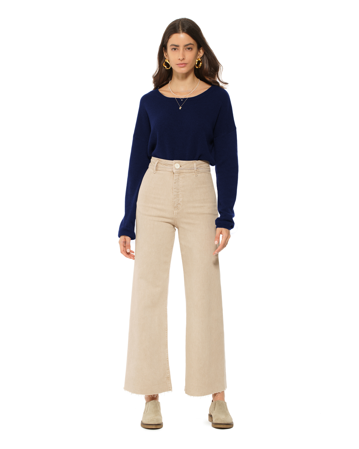 Women's Pure Cashmere Lounge Sweater Blue