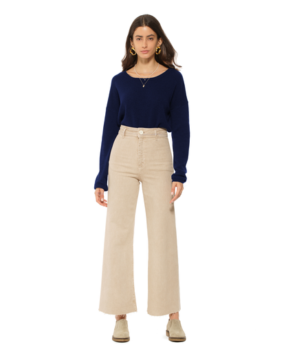 Women's Pure Cashmere Lounge Sweater Blue