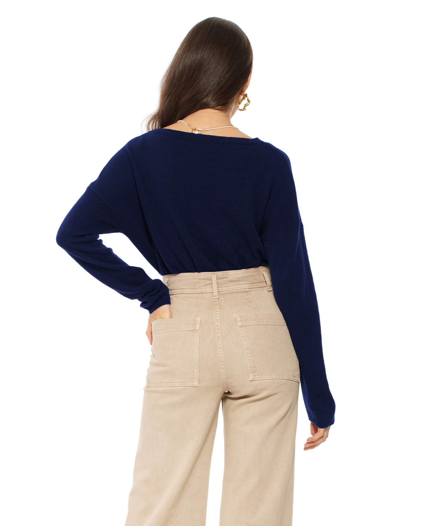 Women's Pure Cashmere Lounge Sweater Blue