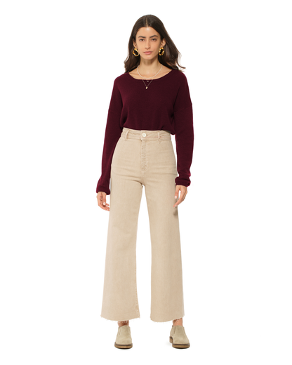 Women's Pure Cashmere Lounge Sweater Bordeaux