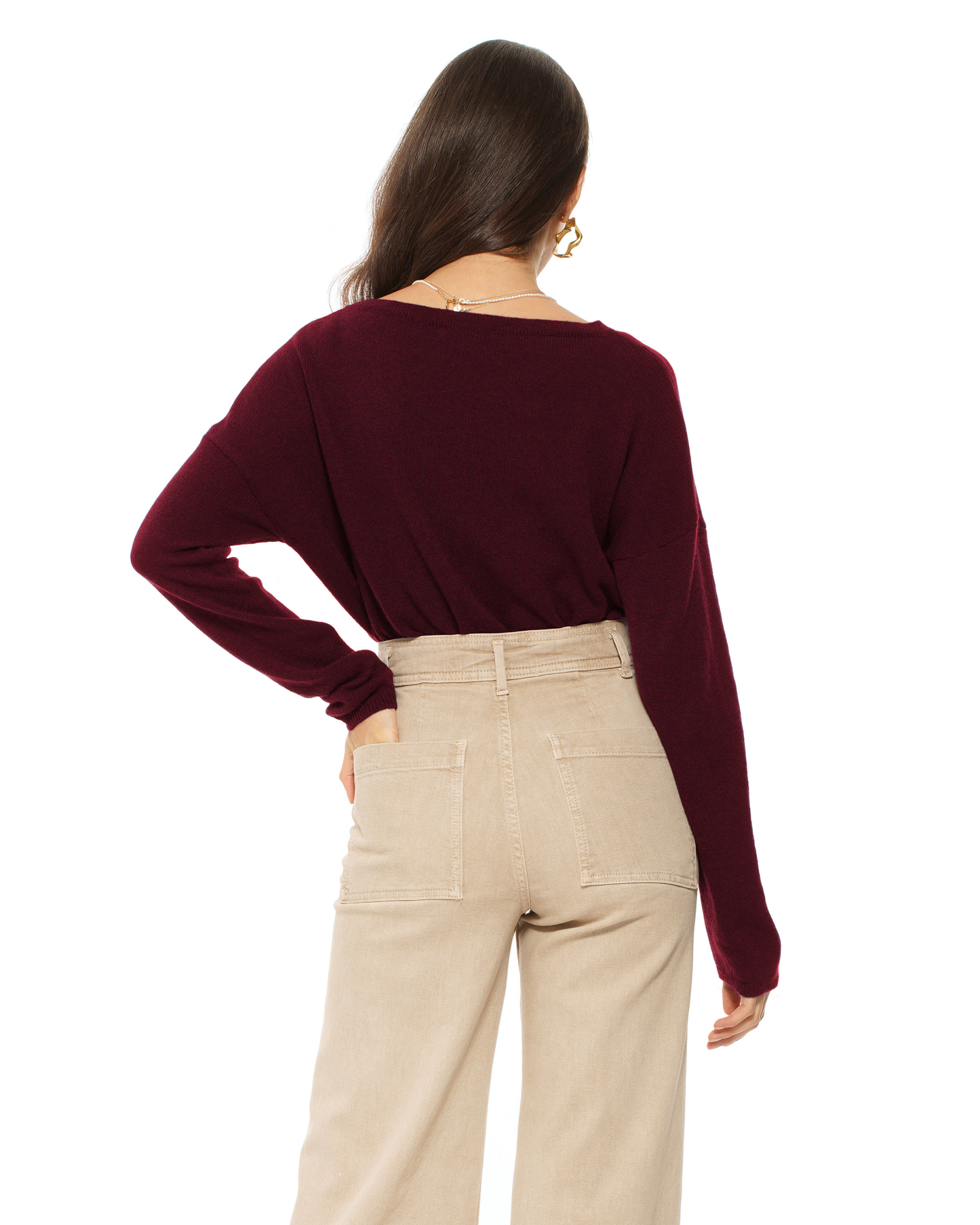 Women's Pure Cashmere Lounge Sweater Bordeaux