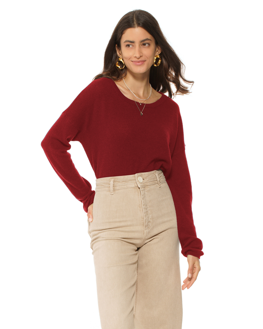 Women's Pure Cashmere Lounge Sweater Chianti