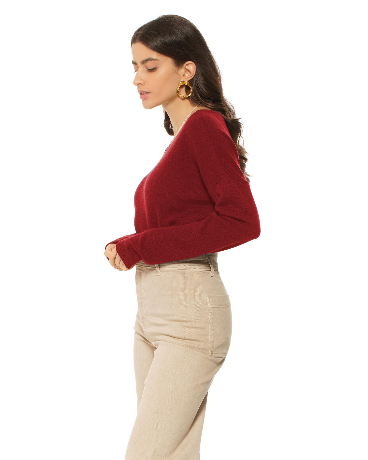 Women's Pure Cashmere Lounge Sweater Chianti