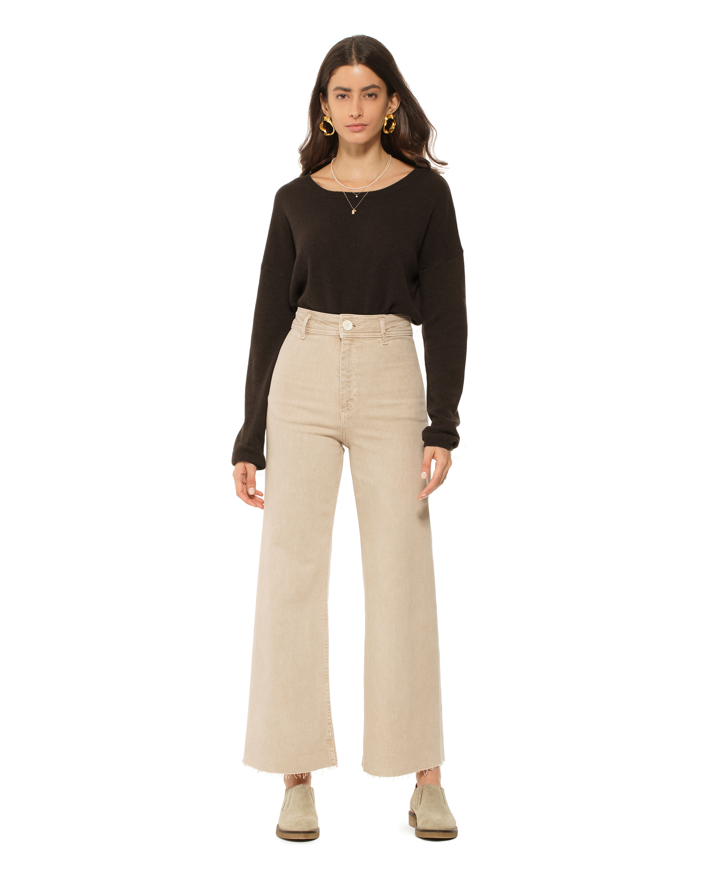 Women's Pure Cashmere Lounge Sweater Coffee