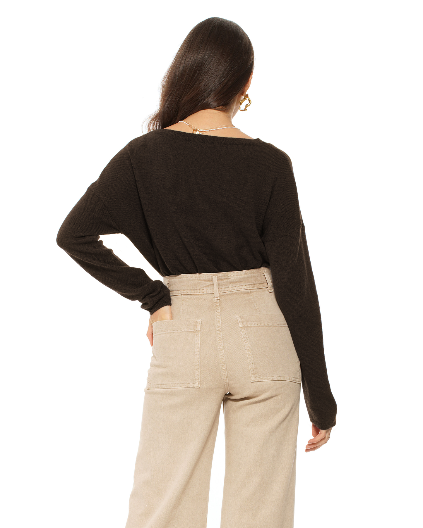 Women's Pure Cashmere Lounge Sweater Coffee