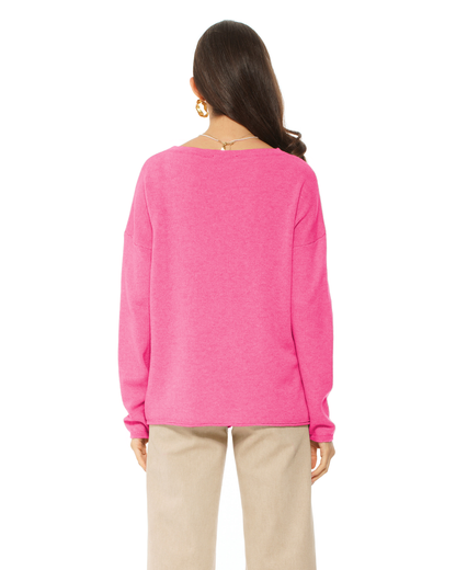 Women's Pure Cashmere Lounge Sweater Fuchsia