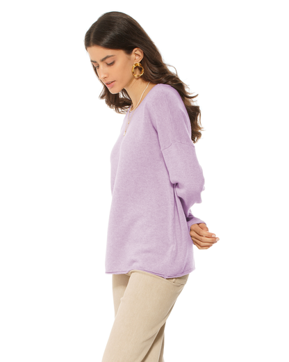 Women's Pure Cashmere Lounge Sweater Lilac