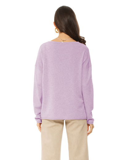 Women's Pure Cashmere Lounge Sweater Lilac