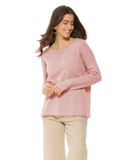 Women's Pure Cashmere Lounge Sweater Old Rose