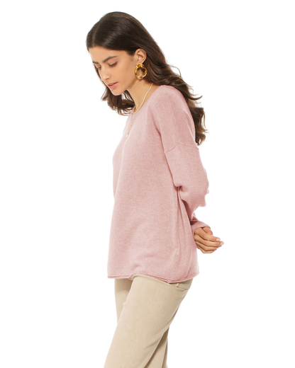 Women's Pure Cashmere Lounge Sweater Old Rose