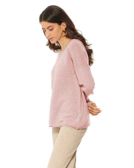 Women's Pure Cashmere Lounge Sweater Old Rose