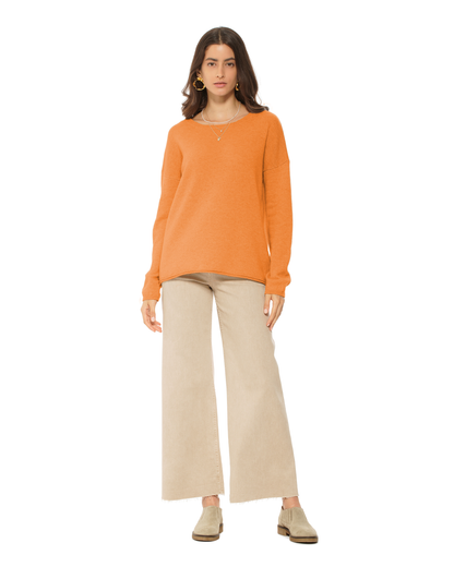 Women's Pure Cashmere Lounge Sweater Saffron
