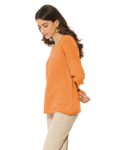 Women's Pure Cashmere Lounge Sweater Saffron
