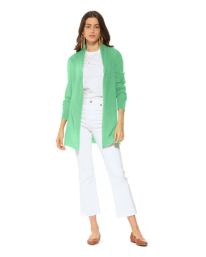 Women's Pure Cashmere Open Front Cardigan Kiwi